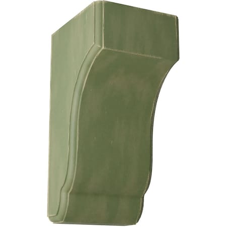 Ekena Millwork 4 3/4"W x 5 1/2"D x 10"H Capistrano Mission Wood Vintage Decor Corbel, Restoration Green CORWD04X05X10CPGR
